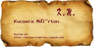 Kucsera Márton névjegykártya